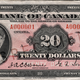 The 1935 $20 banknote featuring an 8-year-old Elizabeth.
